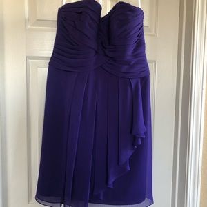 David’s bridal short, strapless dress